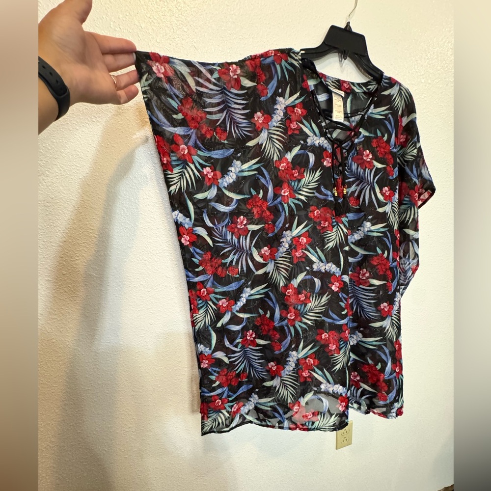 Tommy Bahama Midnight Orchid Tunic Swim Cover Up‎ Womens S/M P/M #SS500148 - Picture 6 of 8